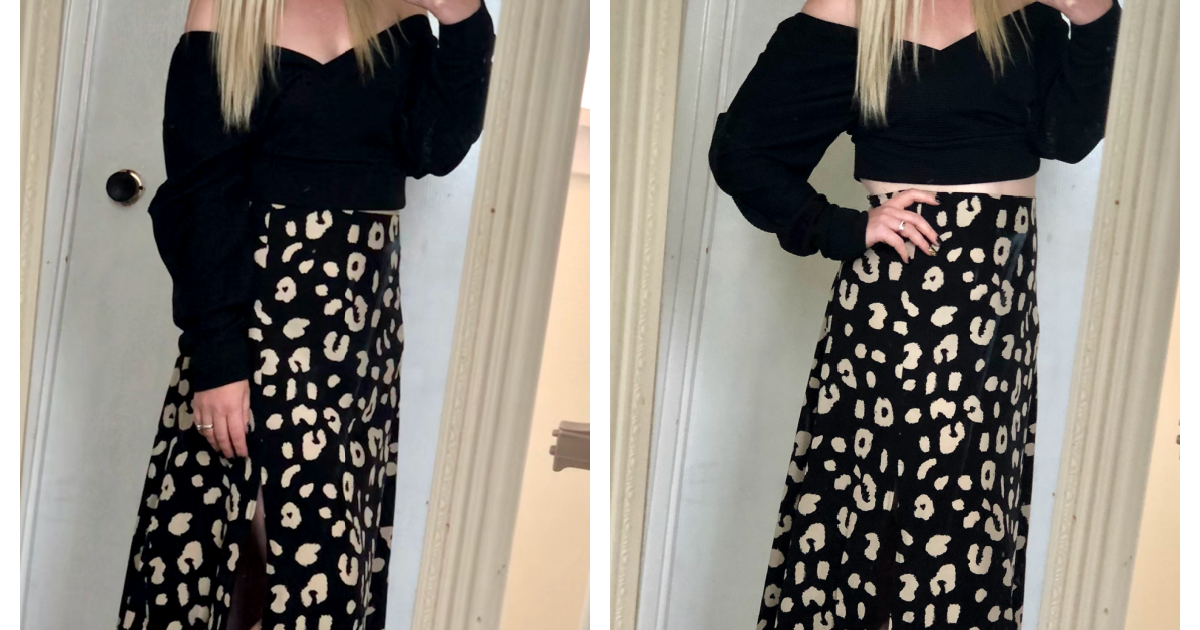 Outfit of the Day | Bardots & Midi Skirts
